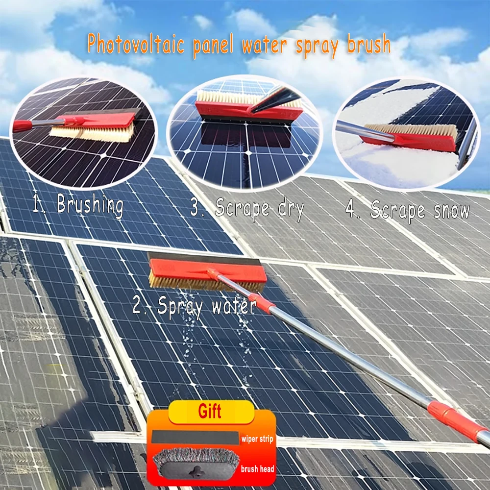 Pulizia del pannello fotovoltaico spazzola elettrica pannello fotovoltaico  spazzola elettrica pulita macchina per la pulizia del pannello fotovoltaico  pannello solare pulito - AliExpress