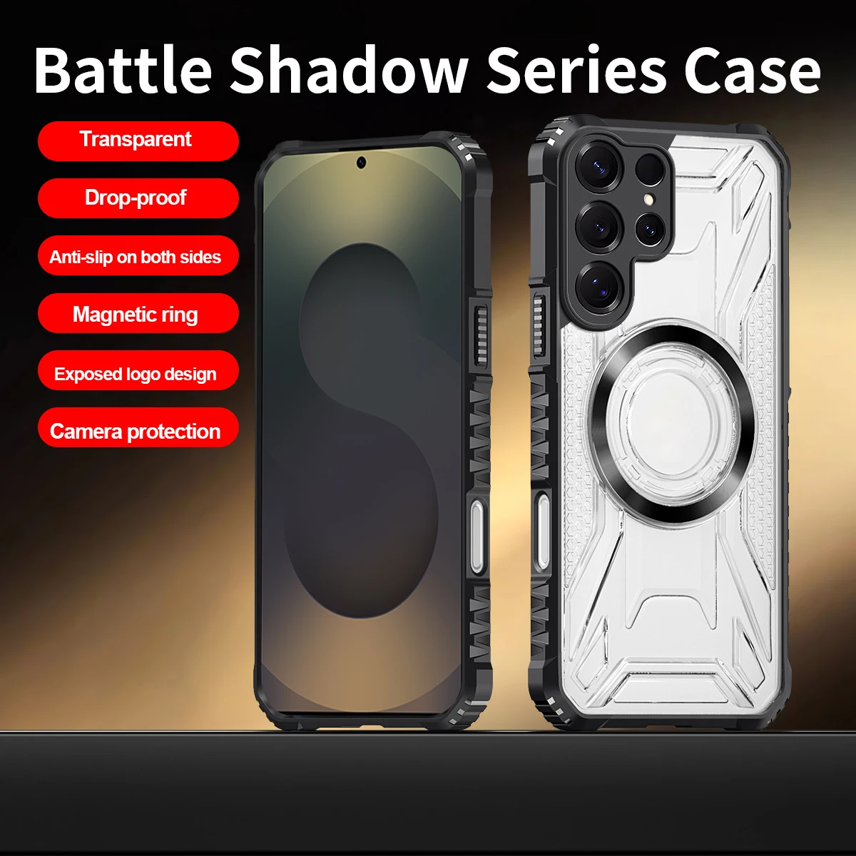 Magnetic Shockproof Anti-Slip Clear Case with MagSafe and All-Round Camera Protection
