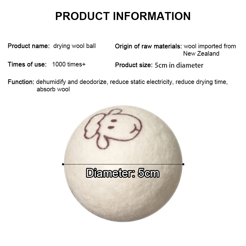Laundry Ball 3/6PCS Wool Dryer