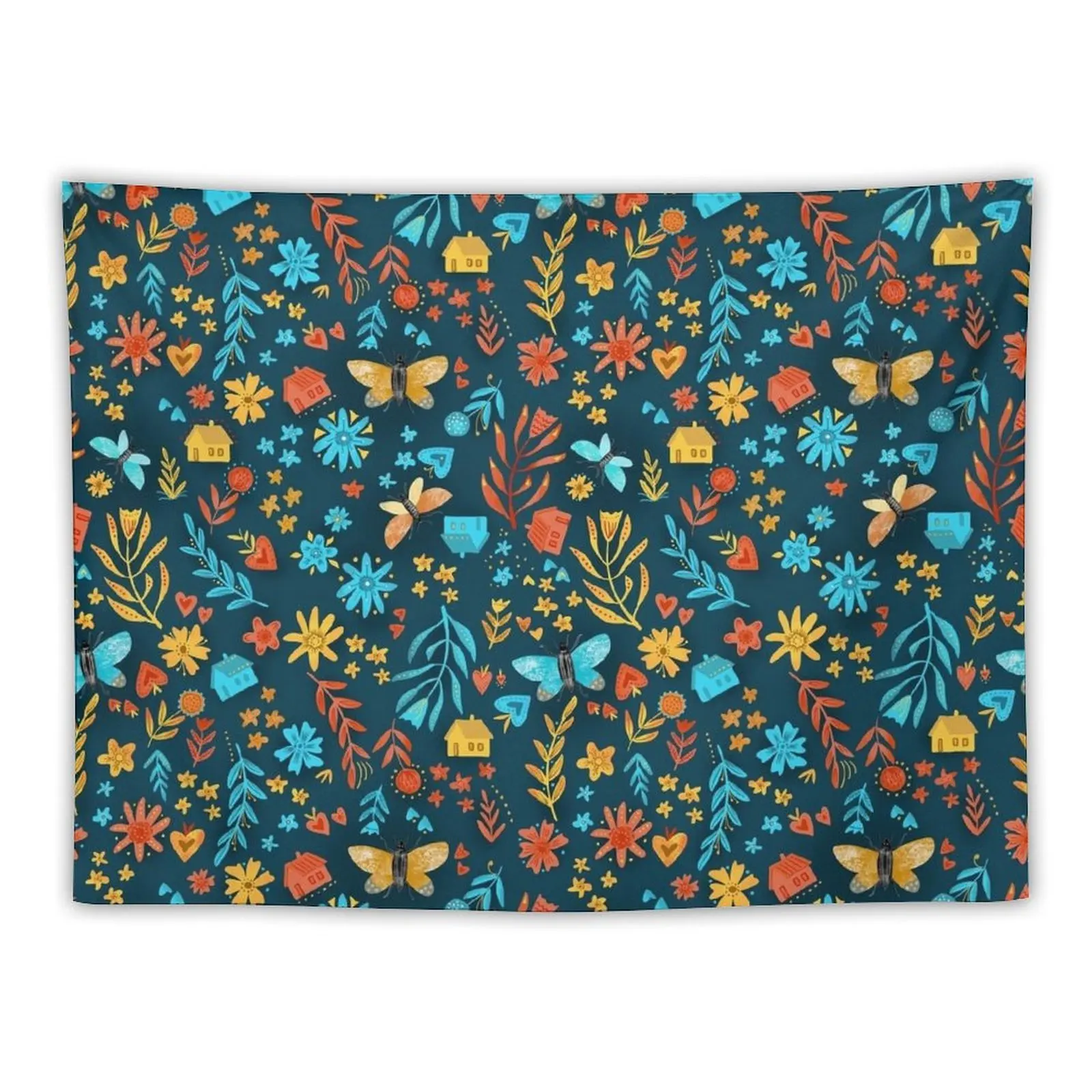 

Butterflies and floral ornament Tapestry Wall Decoration Room Decoration Korean Style Custom Home Decorations Tapestry