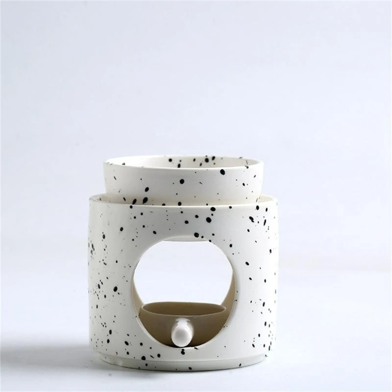 Bunte Dot -Keramiköl -Wärmer -Brenner mit Teelichtlöffel Aromen Diffusor B03E – Detail 9
