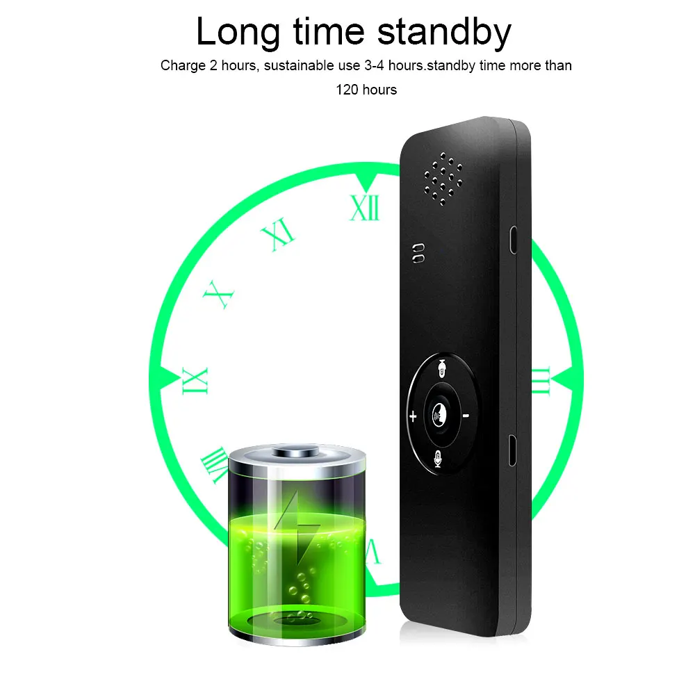 T11 Translator Multi-Languages Smart Speech Voice Wireless Bluetooth-Compatible Instant Translation