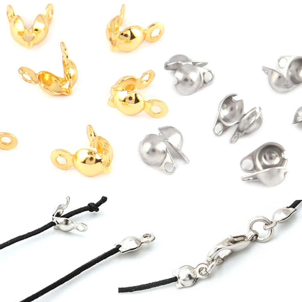 100PCSLotStainlessSteelClaspBeadedBuckleConnectorBallChainClaspForDIYBracelet