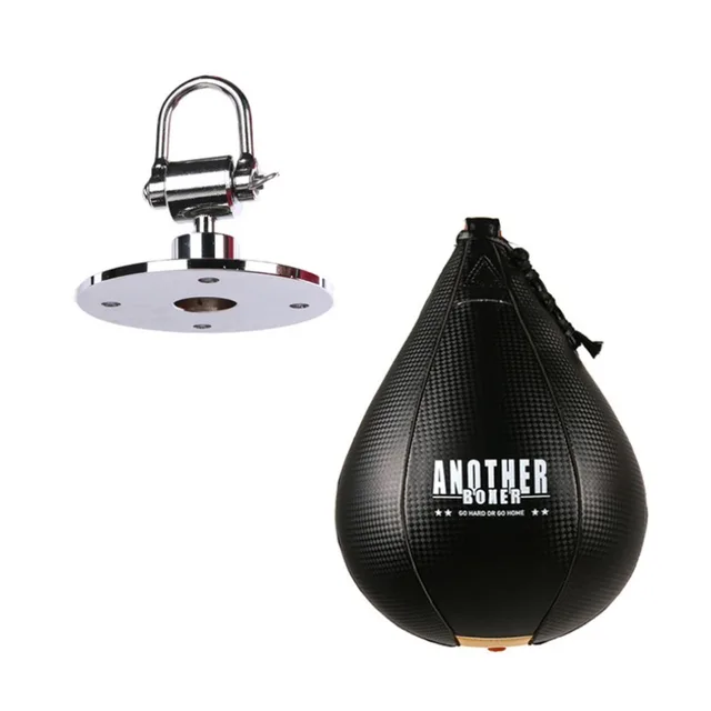 Boxing Speed Ball Pear Ball Training Speed Use Boxing Ball Mat Pattern Black Punching Balls Can Be Matched with A Spinner 4