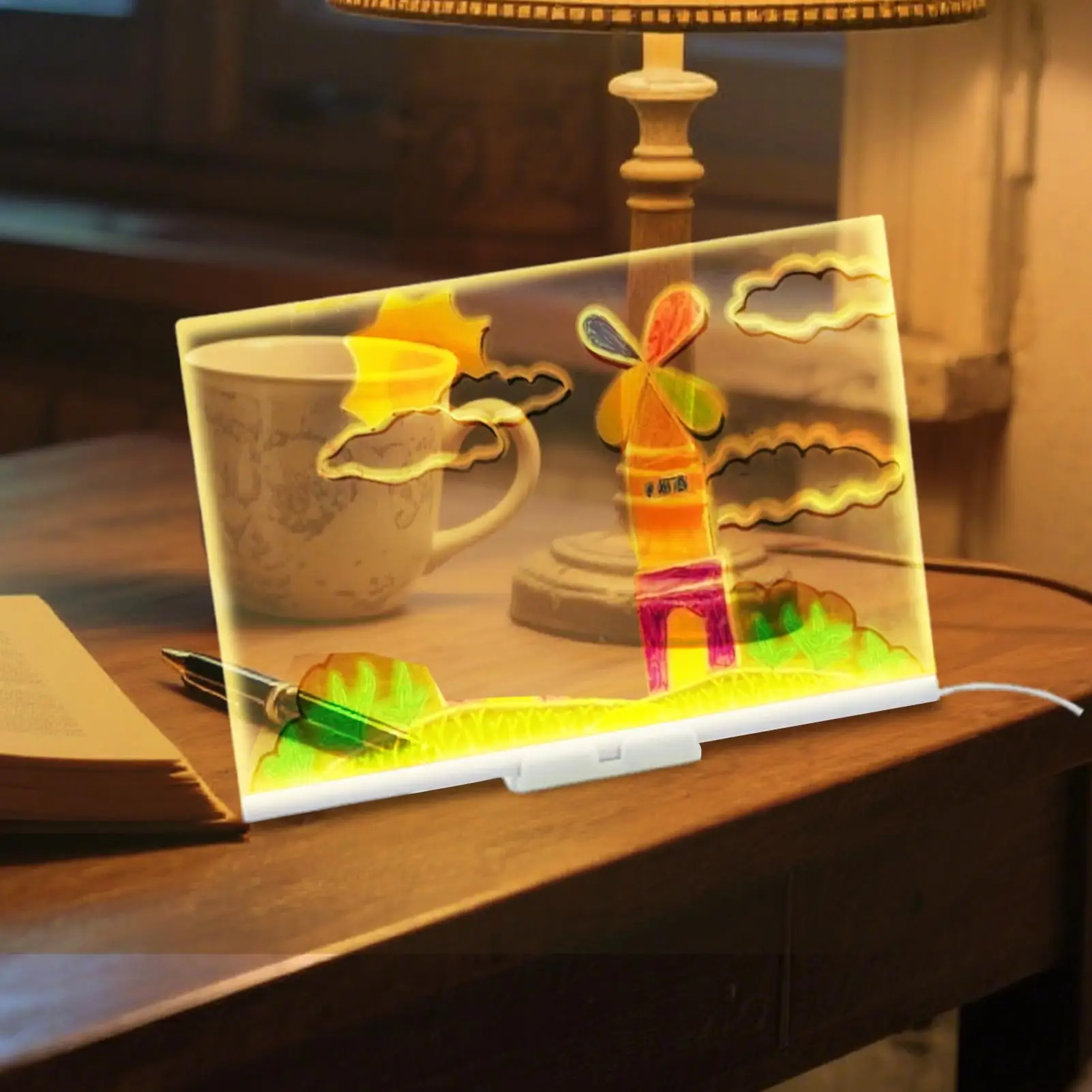 Kids LED Drawing Board LED Erasable Note Board Portable Erasable Painting Tool For Classroom Home School Kindergarten Toddler 5