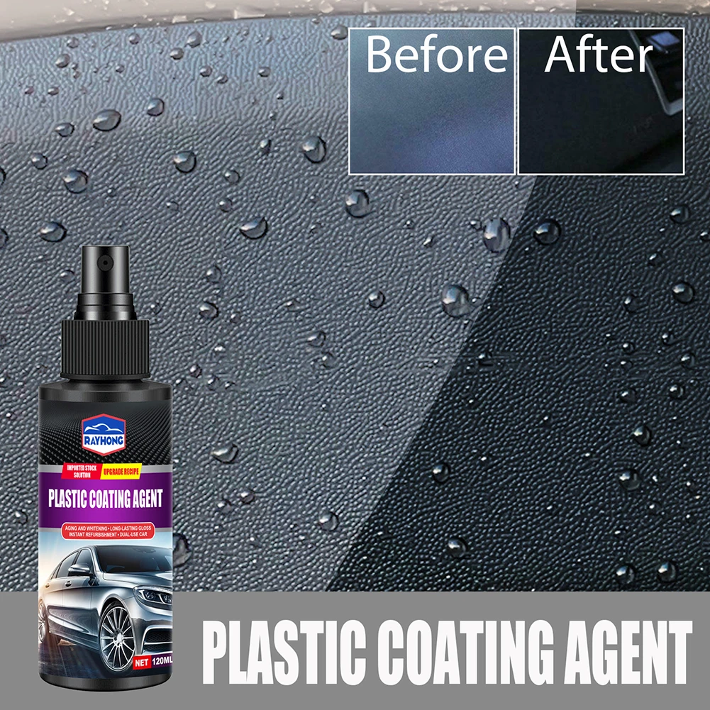 Car Interior Restorer 120ml Car Leather Plastic Coating Agent Universal Refurbishment Repair