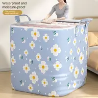 Flower Non-woven Fabric Quilt Storage Bag Moistureproof Thick Moving and Packing Bag Cotton Blanket Bag Foldable Dust-proof 1