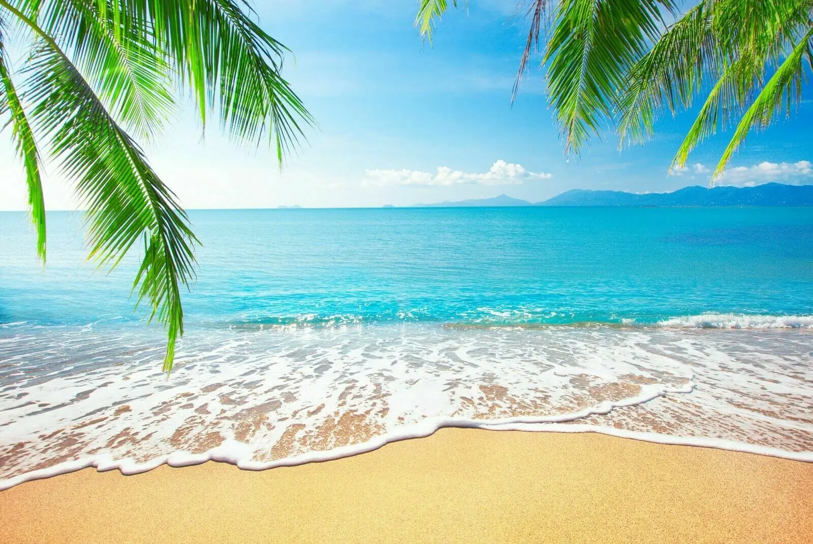 

Tropical Beach Ocean Holiday Art Picture Print Silk Poster Home Wall Decor