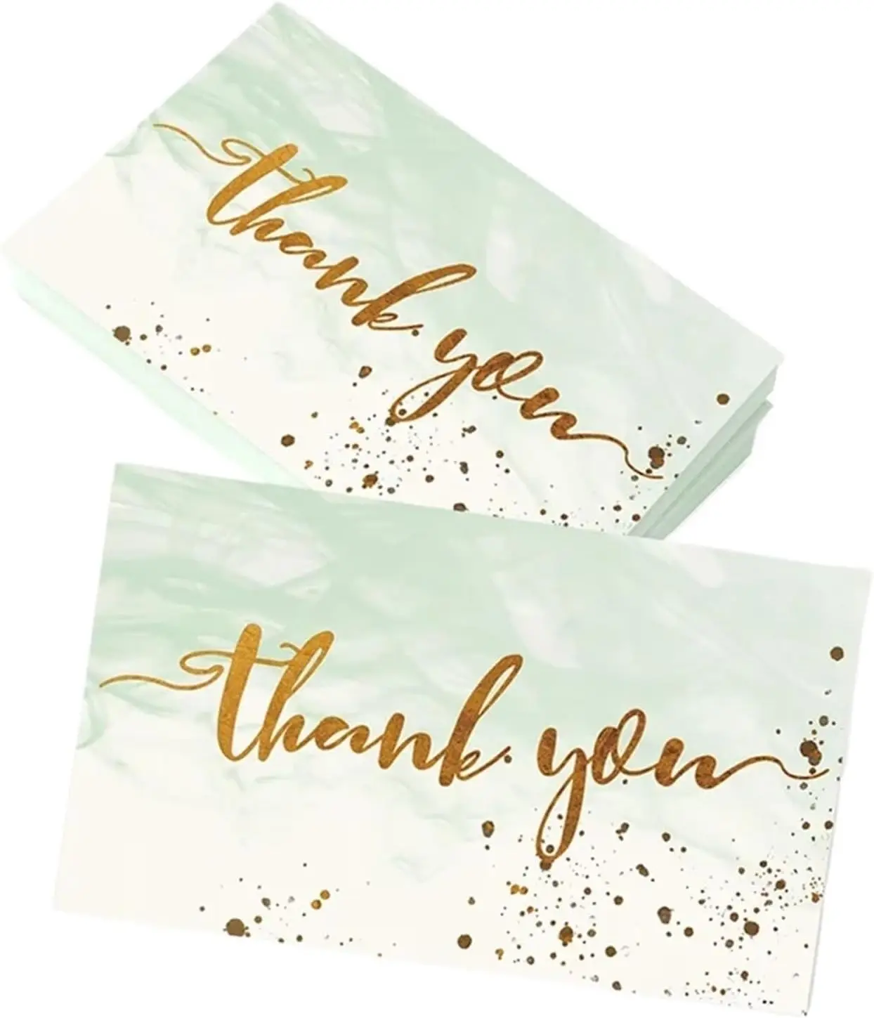Premium Thank You Greeting Cards Set - Elegant Packaging for Weddings, Festive Parties, and Business Invitations (50 pcs)
