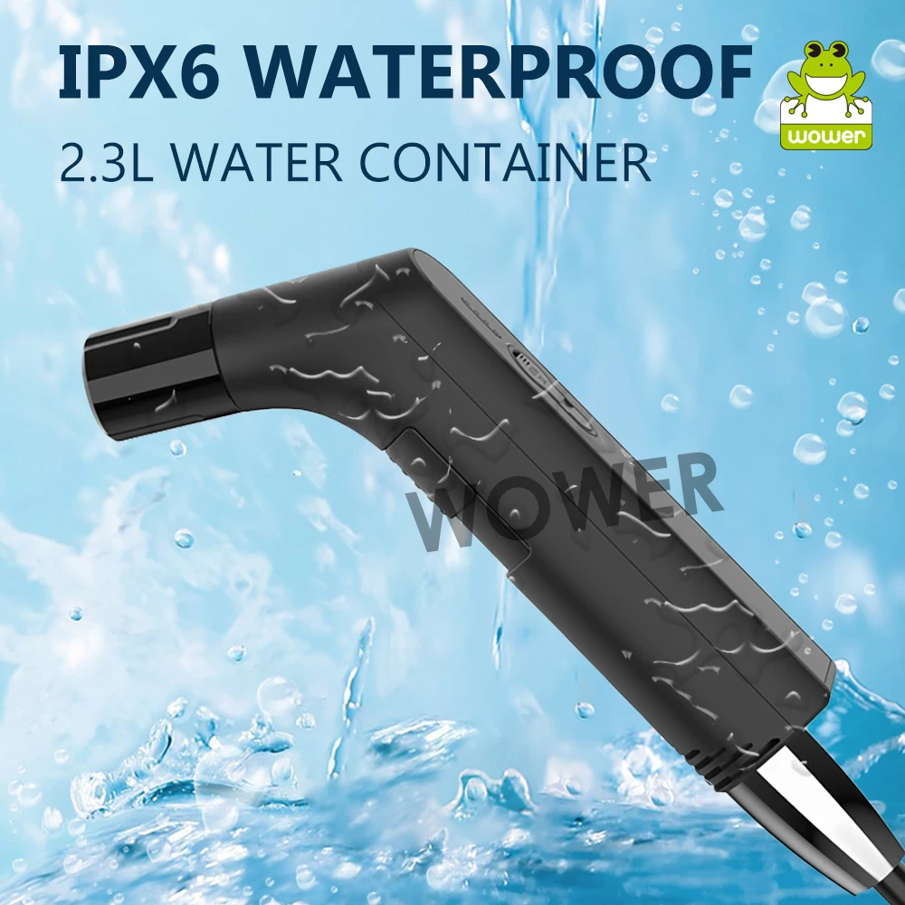 Wower Portable Electric Bidet for Personal Hygiene Cleaning 2.3L Shattaf Rechargeable Travel Camping Bidet Shower Sprayer 2