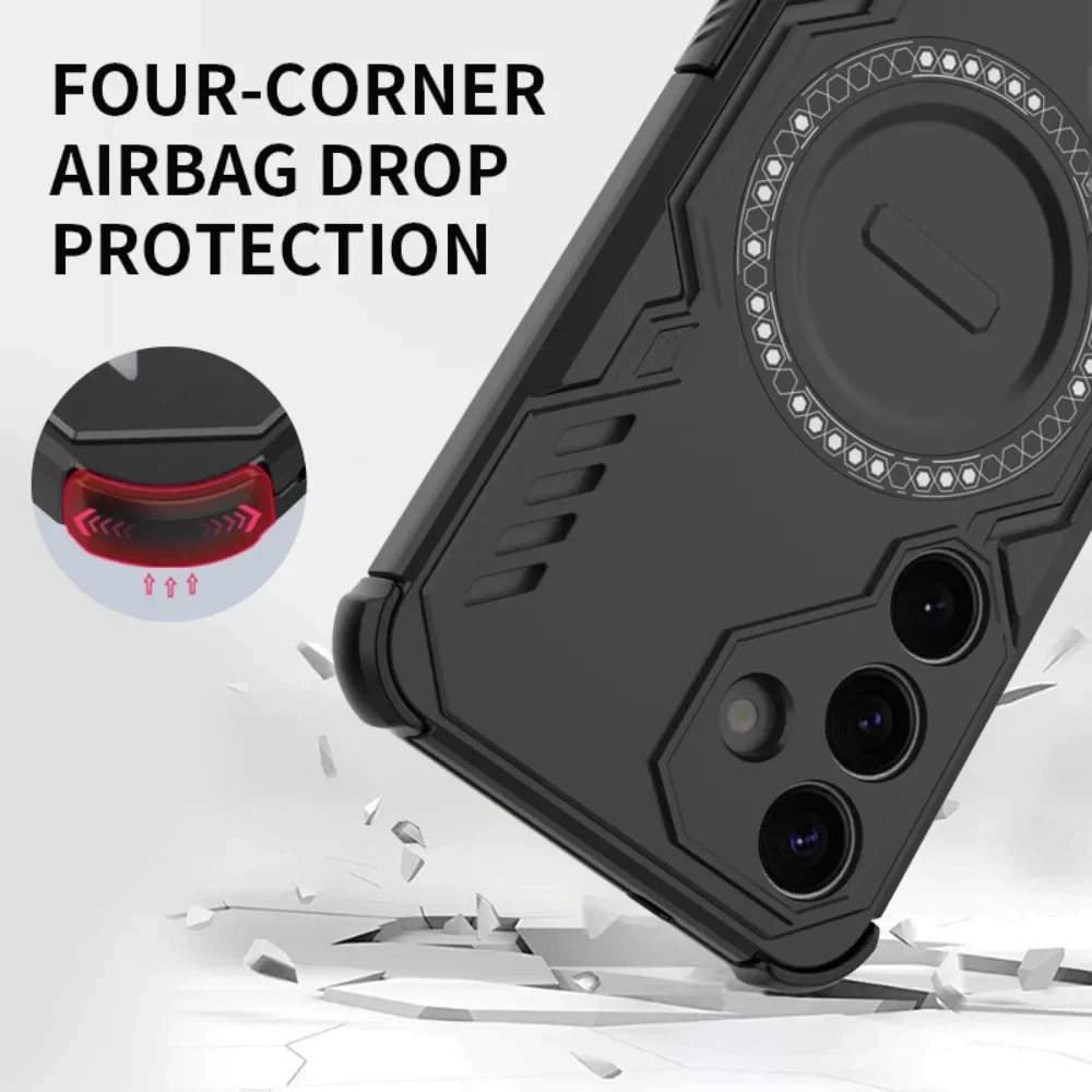 Enhanced Shockproof Magnetic Armor Phone Case - Durable Protective Cover