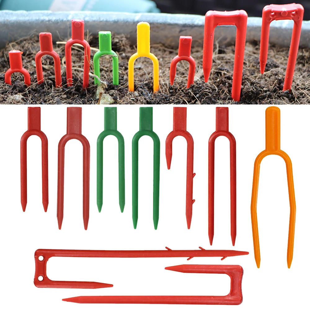 Description Picture 4 of item48/55/60/65/93/108mm Garden Plastic Strawberry Watermelon Planting Fork Climbing Frame Plant Stem Stolon Fixator Fastening Clamp