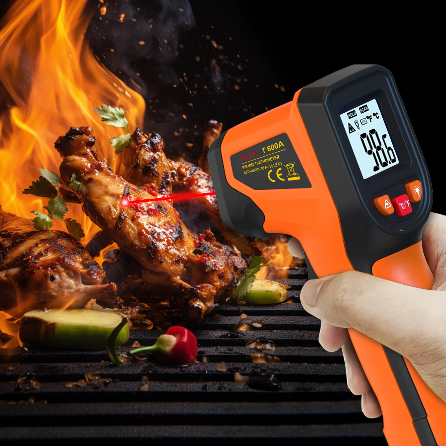 Infrared Thermometer Non-Contact Food Thermometer Gun