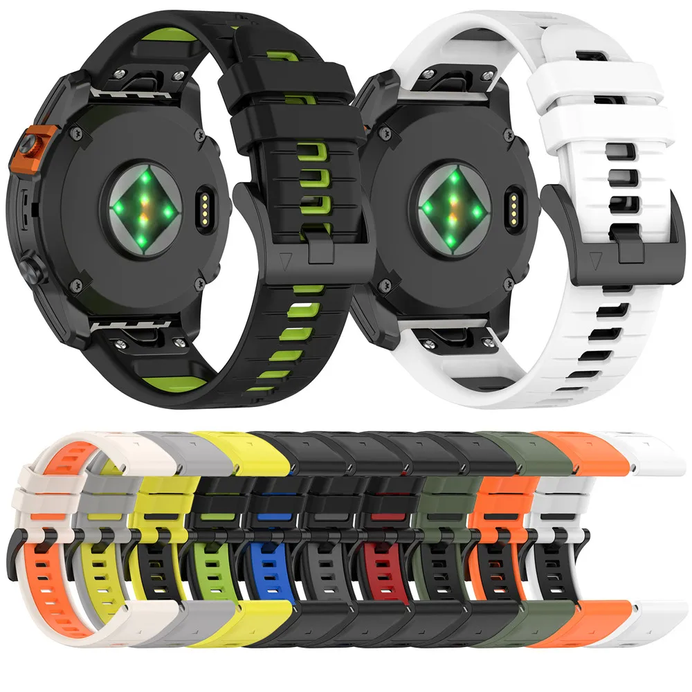 Cinturino Sportivo In Silicone Per Garmin Descent Mk3i 51mm, Ricambio Con Sgancio Rapido, 26 Mm, 14 Colori