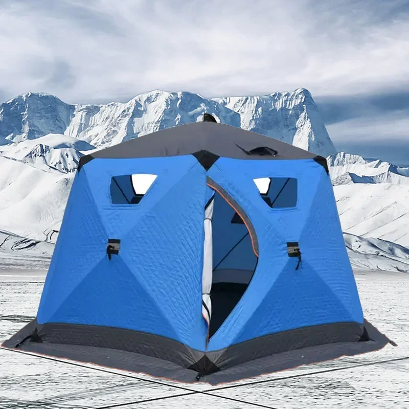 custom ome High Quality thermal insulated tents for winter camping outdoor  sauna cube Tents Pop Up  Winter ice Fishing  tent 2