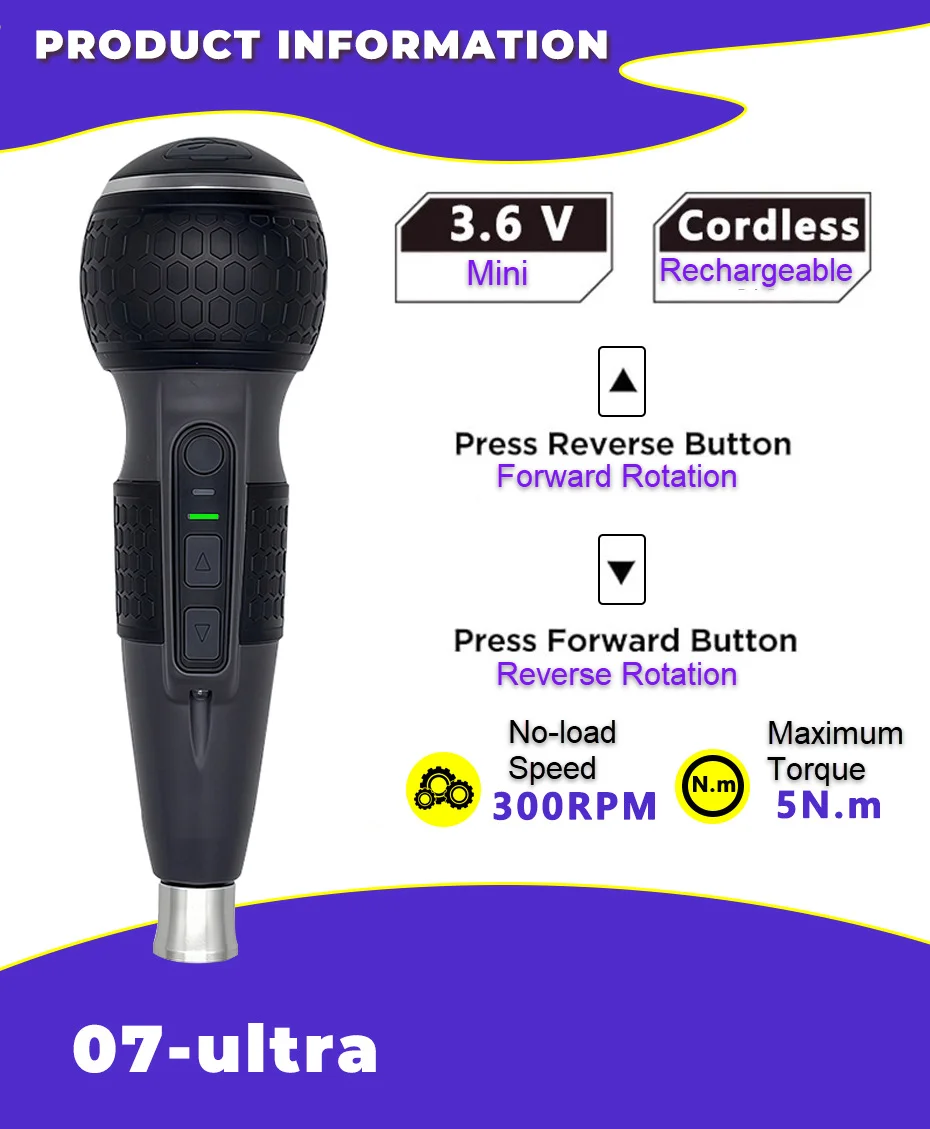 Mini Wireless Electric Screwdriver 3.6V - Image 2