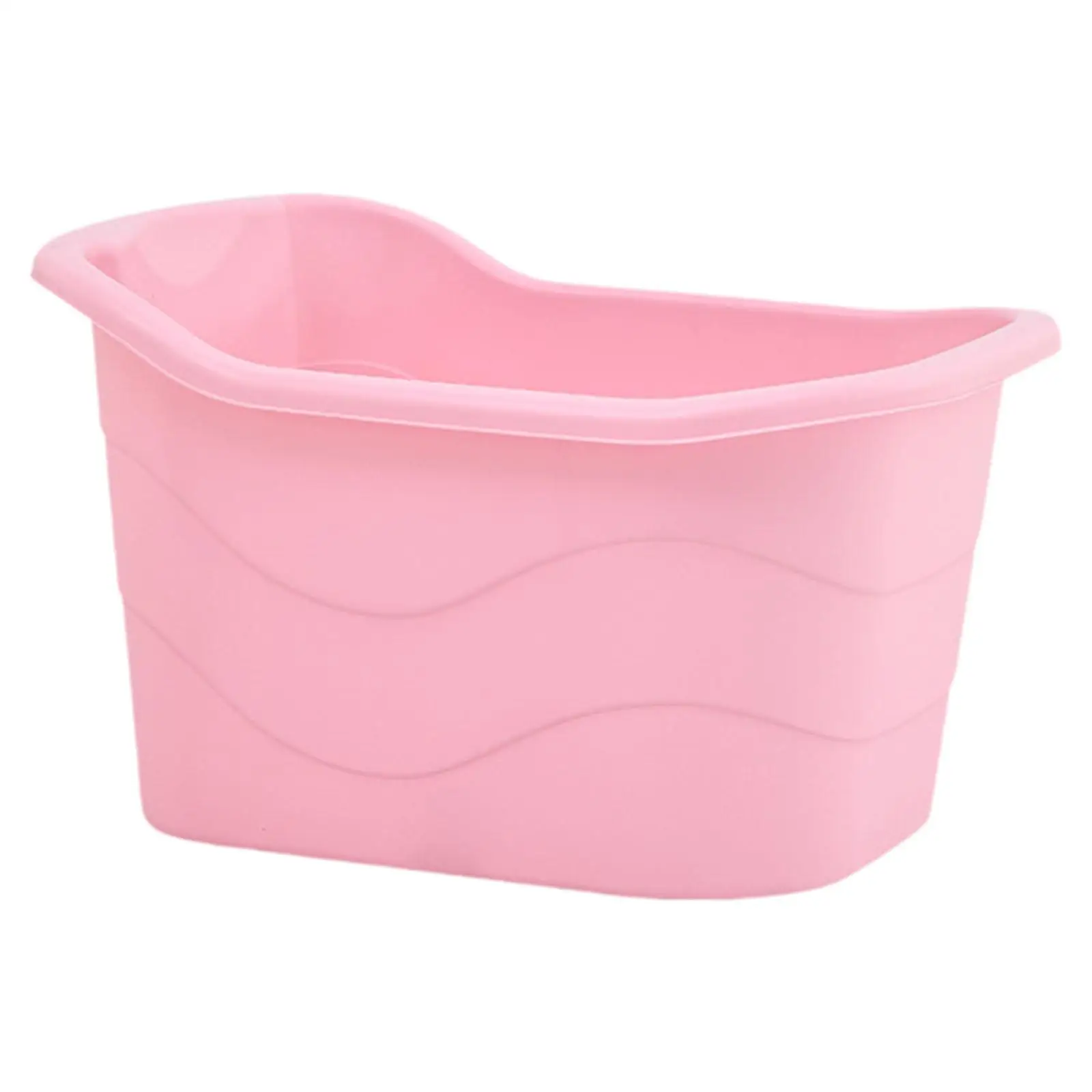 Baby Tub Bucket Side Drainage Hole with Support Seat Shower Basin Baby Bath Tub Bathroom Accessories for Kids Toddlers Newborn