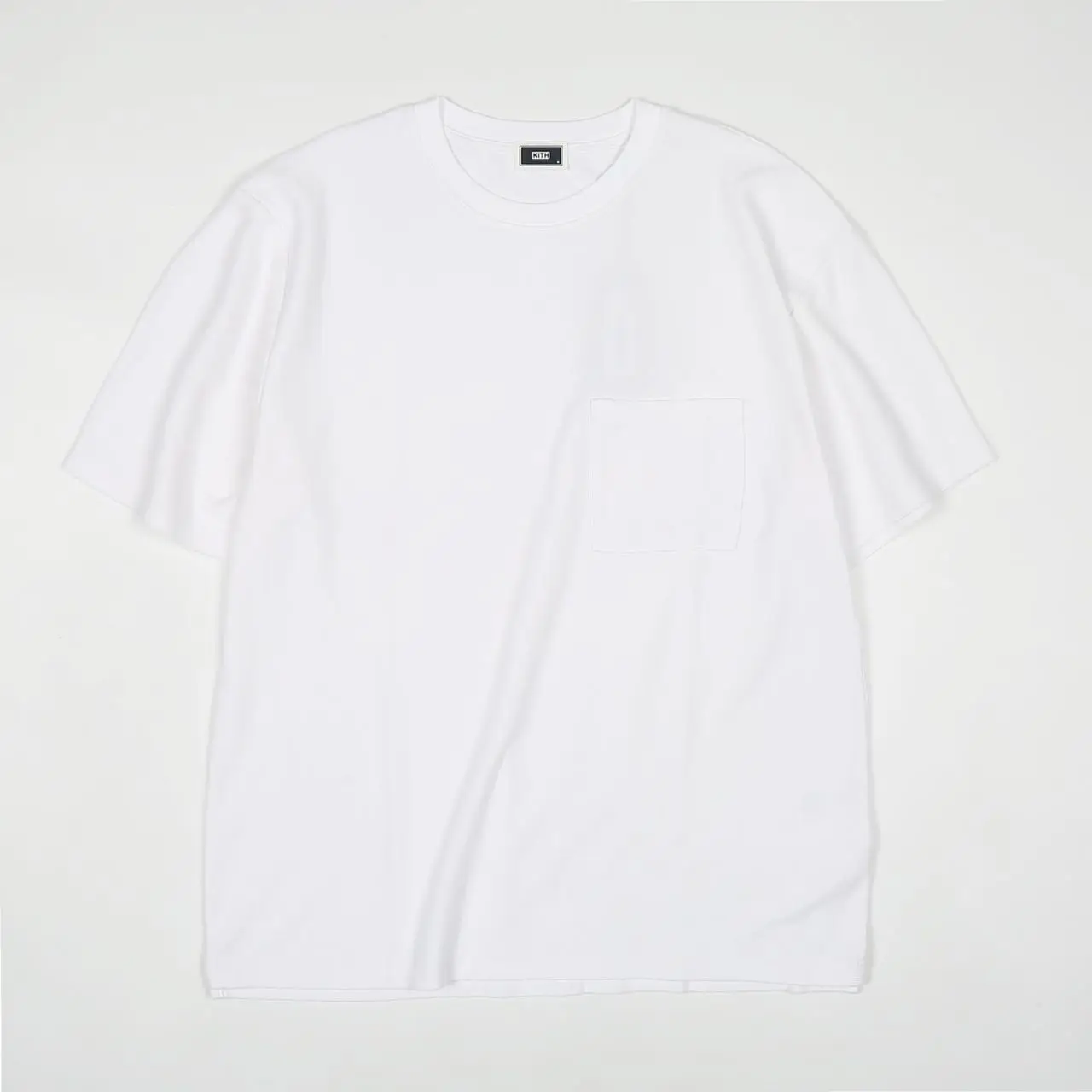 KITH SS Quinn Tee Floing ket Waed Loose ort Sve  Color American Base T-irt ex Casual round Ne Top