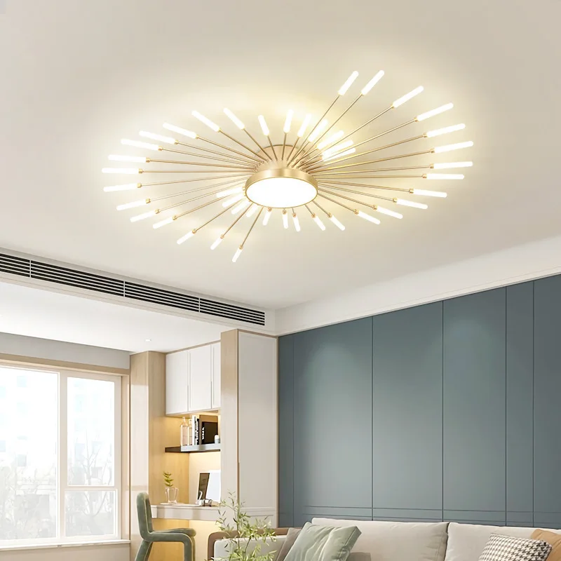 Nordic Modern Livingroom Atmosphere Personality Creativityfireworks Ceiling Lights Luxury Bedroom Room Kitchen Lighting Fixtures