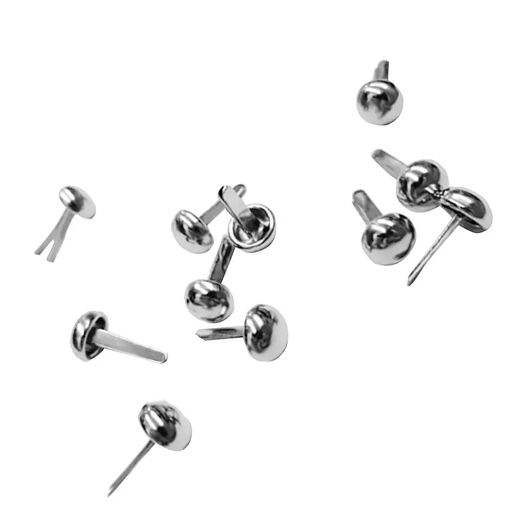 100pcs Silver Rivet Metal Studs Clinch Bolt Punk s Spike Screw DIY Craft