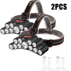 Ultimate USB Rechargeable LED Headlamp (11LED 2pcs)