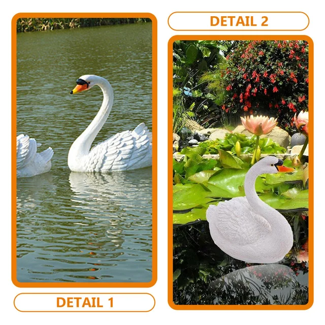 Úszó Hattyú Szobor Mesterséges Dekorációk Otthoni Tó Valósághű Dísz Medence Dekorok Kert Dekoratív - Image 6