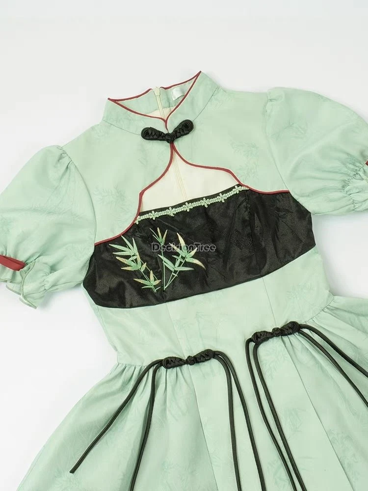 han element skirt chinese style women lo skirt chinese cheongsam element lolita original short sleeve lace set w156