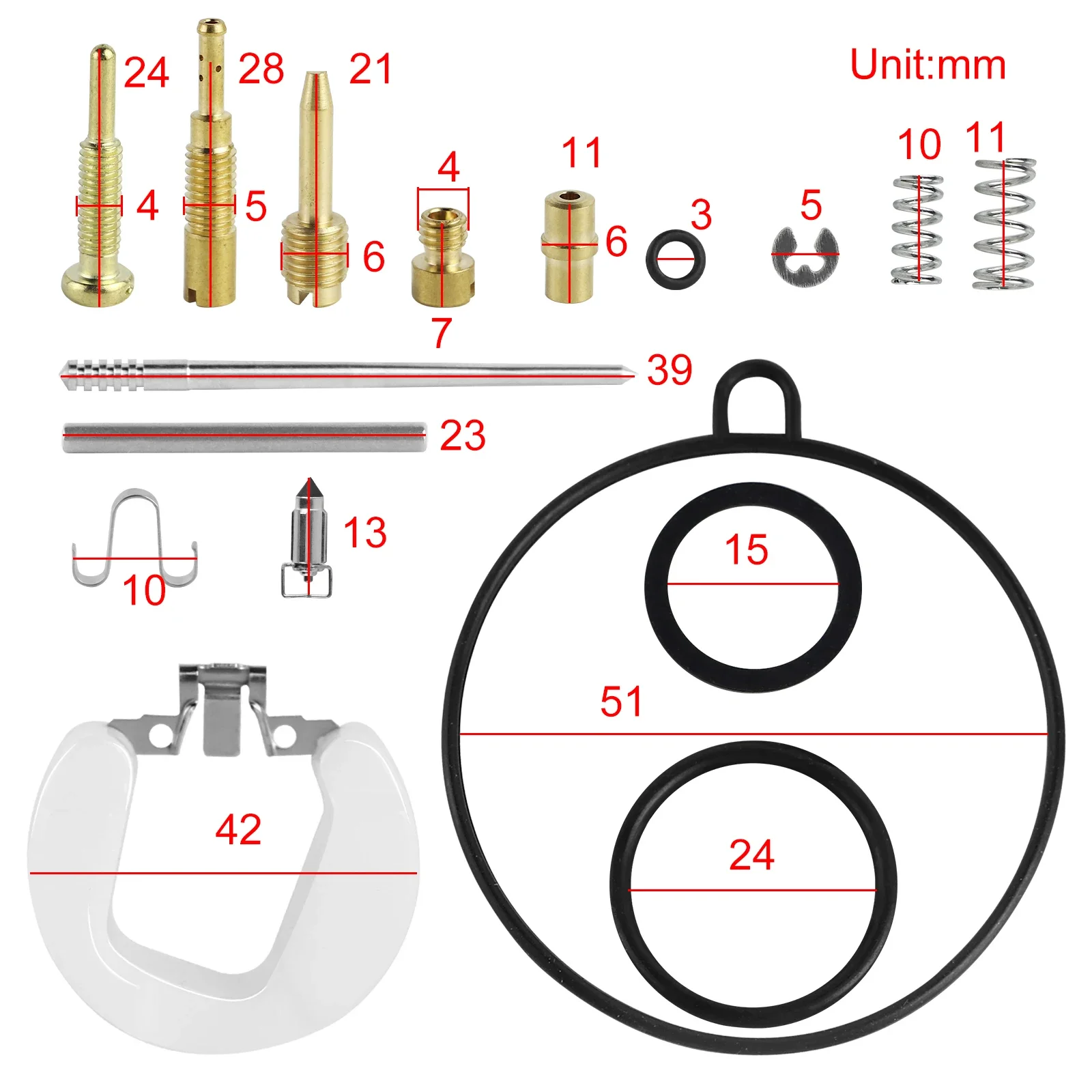 Carburetor Repair Rebuild Kit 2 Set 19mm Carb For 50cc-110cc ATV Quad Pit Dirt Bike Go Kart Taotao Buggy Motorcycle carburetor repair tool kit