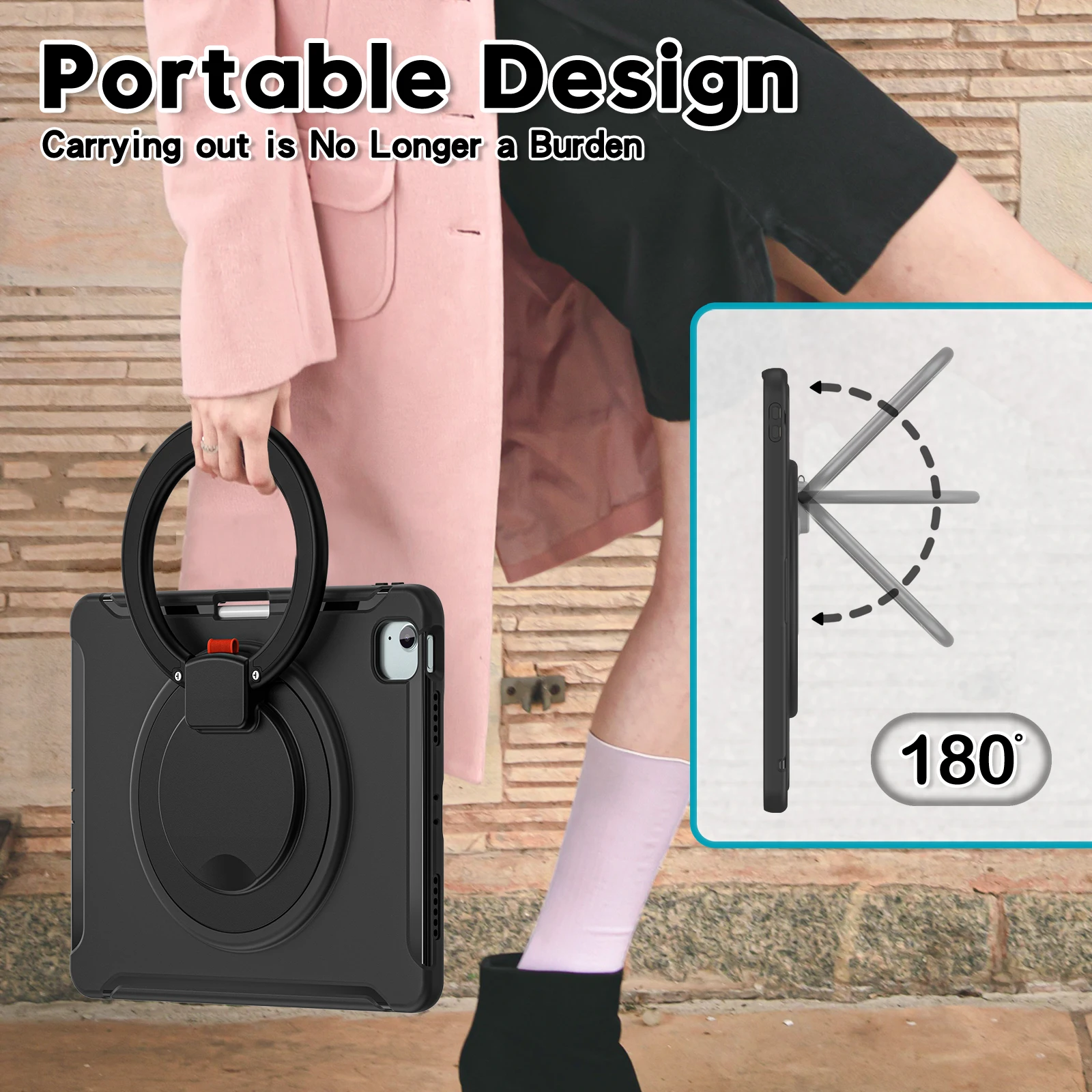 Kids Shockproof Tablet Protector Stand Case with Handgrip Cover