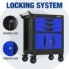 27.5 Inch 3-Drawer Rolling Tool Chest with Wheels, Portable Steel Tool Cabinets with Drawers 4