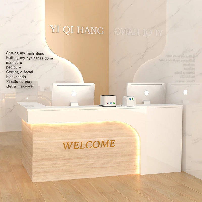 Conference Luxury Reception Desk Cash Information Grocery Store Cashier Counter Checkout Front Comptoire Magasin Furniture elfday 30dbm usb rs232 rj54 impinj frequency 865 868 902 928mhz epc class1g2 iso18000 6c 6b uhf rfid reader checkout counter