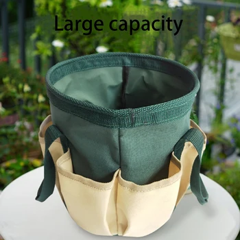 Borsa portaoggetti per foglie da giardino in tessuto Oxford verde Borsa per attrezzi da giardino Borsa per organizer per la vita Borsa per la spazzatura da giardino Kit per potatura da giardino 1 confezione 1