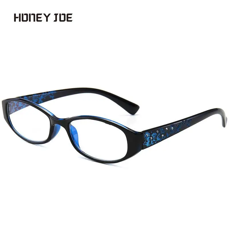 

Women's Floral Anti Blue Light Reading Glasses Spring Hinge Presbyopic Men's Vintage Eyeglasses Diamond Flower Leg