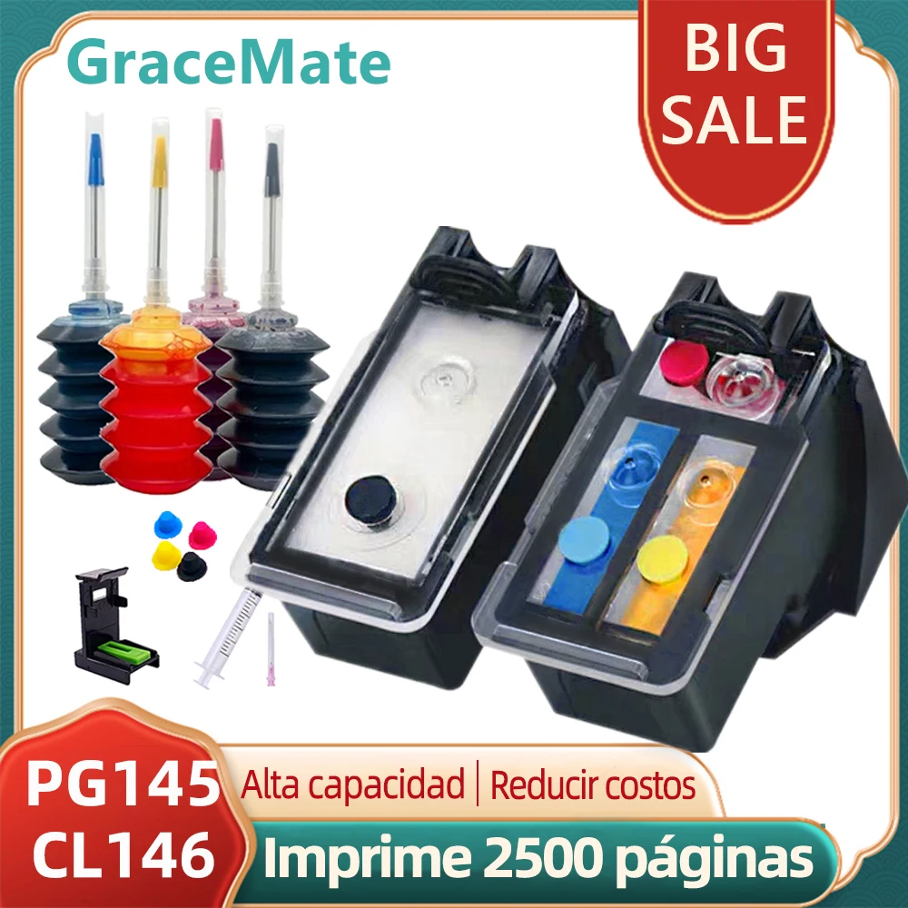 Cartucho de tinta PG145 CL146 para impresora, Compatible con Canon, Pixma  MG2410, MG2510, TS3110, MG3010|Cartuchos de tinta| - AliExpress