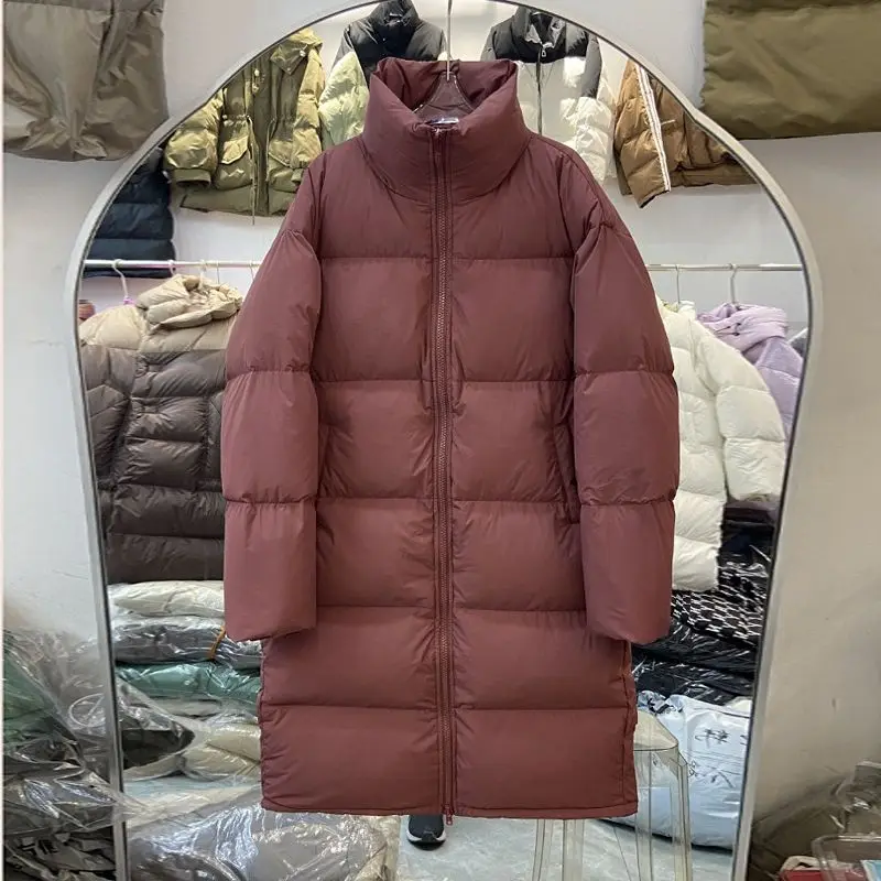 

2023 New Winter Women Jacket X-Long Stand-Up Collar Cotton Padded Female Coat High Quality Warm Womens Parka Femme Hiver V836