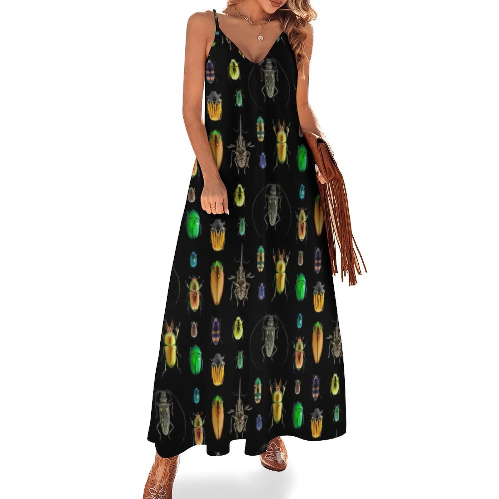 

New Beetle Pattern Sleeveless Dress dress women's evening dresses 2023 Evening dresses birthday dress for women luxury 2023