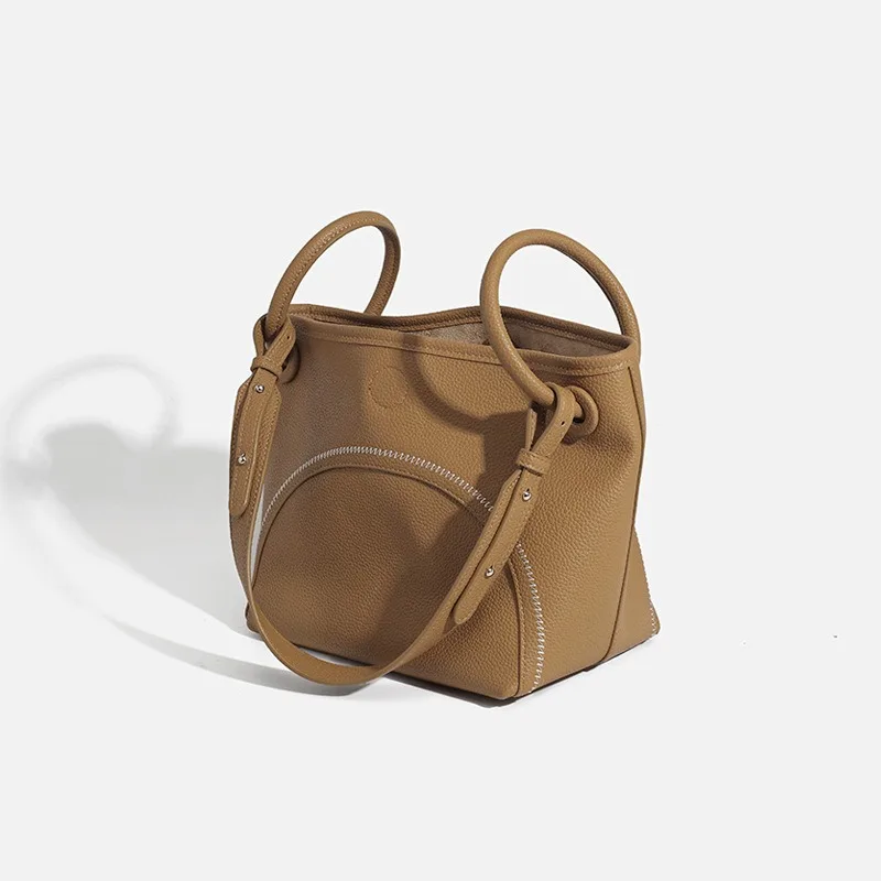 Luxury Bag Woman 100% Genuine Leather Elegant  Shoulder Bag Classic Roomy Casual Tote Handbag Crossbody Messenger сумка женская
