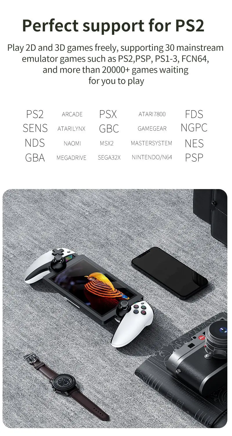 Retro Handheld Game Console With 7 Inch Lcd Hd Screen And Emulators_voghion.com