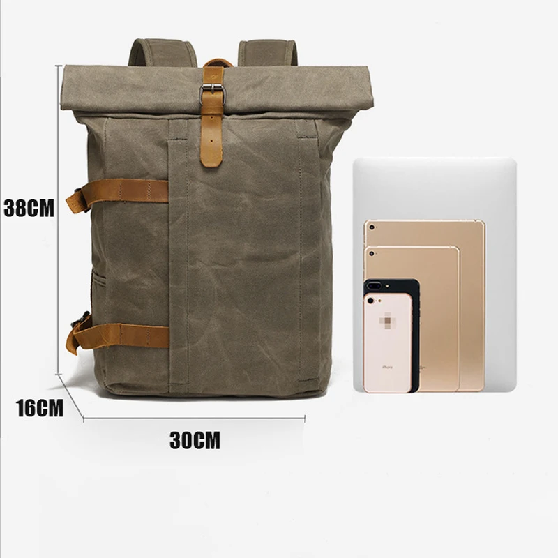 Retro rucksack men's and women's outdoor transport large capacity motion hiking bag Travel backpack student backpack