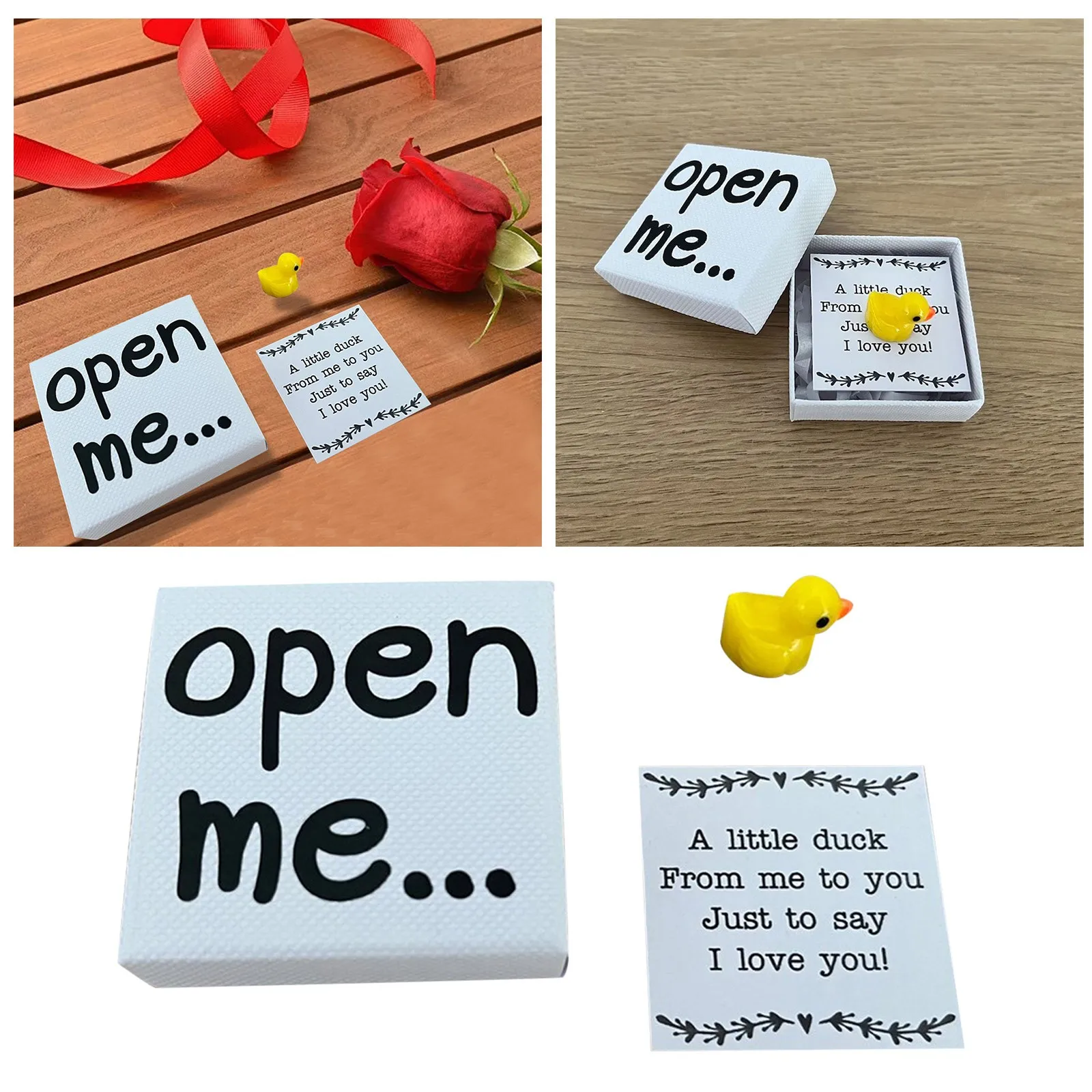 Regalo con scritta I Love You, tartaruga in scatola regalo Open