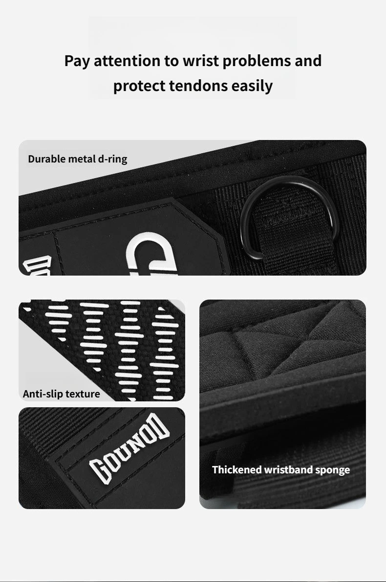 2Pcs Weightlifting Wrist Straps Strength Training Adjustable Non-slip Gym Booster Bands Fitness Lifting Support Sports Grip Ban
