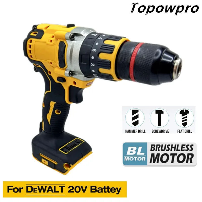 Per Dewalt 20V Batteria Trapano Elettrico A Batteria 20 + 3 Coppia Trapano A Percussione Senza Spazzole 13Mm Mandrino Cacciavite Utensili Elettrici