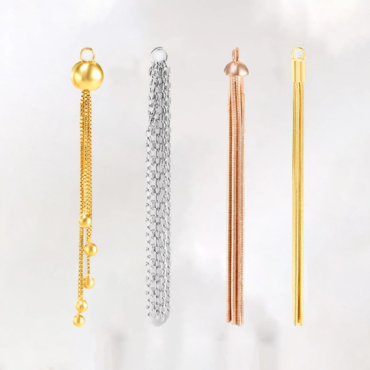 

925 Sterling Silver Chain Tassel Charms Pendants Jewelry Making Supplies Diy Earrings Findings Accessories