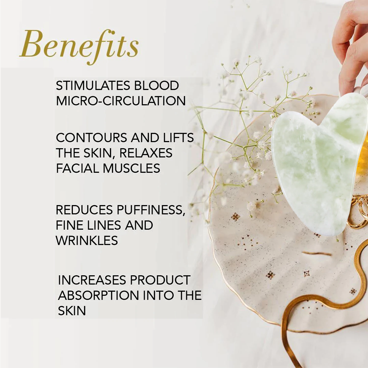 Natural Jade Guasha Scraper Face Massage Skincare Skin Scraping Gua Sha Scraper Face Beauty Body Slim anti Wrinkles Massager 4