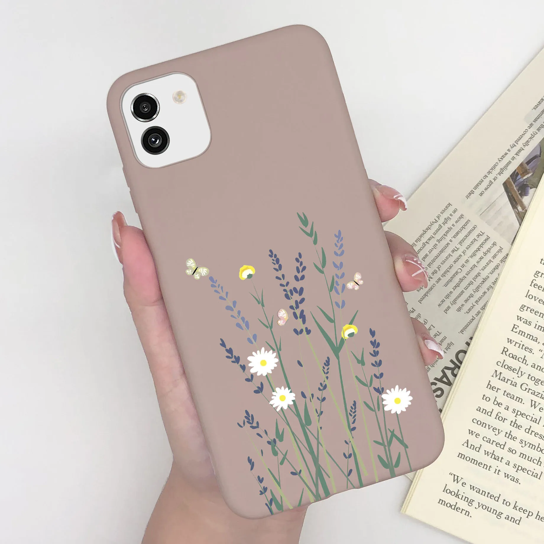 Cute Painted Soft Silicone Bumper Cover for Samsung Galaxy A03 Series
