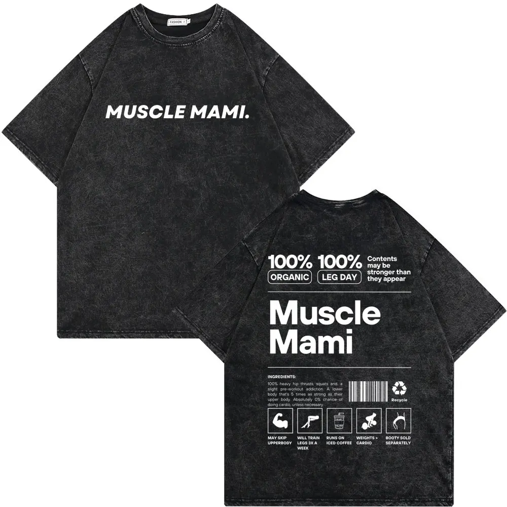Vintage Washed Old Skeleton Gym Pump Cover T-shirts Male Oversized T Shirt Men Women Funny Fitness Workout Bodybuilding Tshirt 2