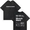 Vintage Washed Old Skeleton Gym Pump Cover T-shirts Male Oversized T Shirt Men Women Funny Fitness Workout Bodybuilding Tshirt 2