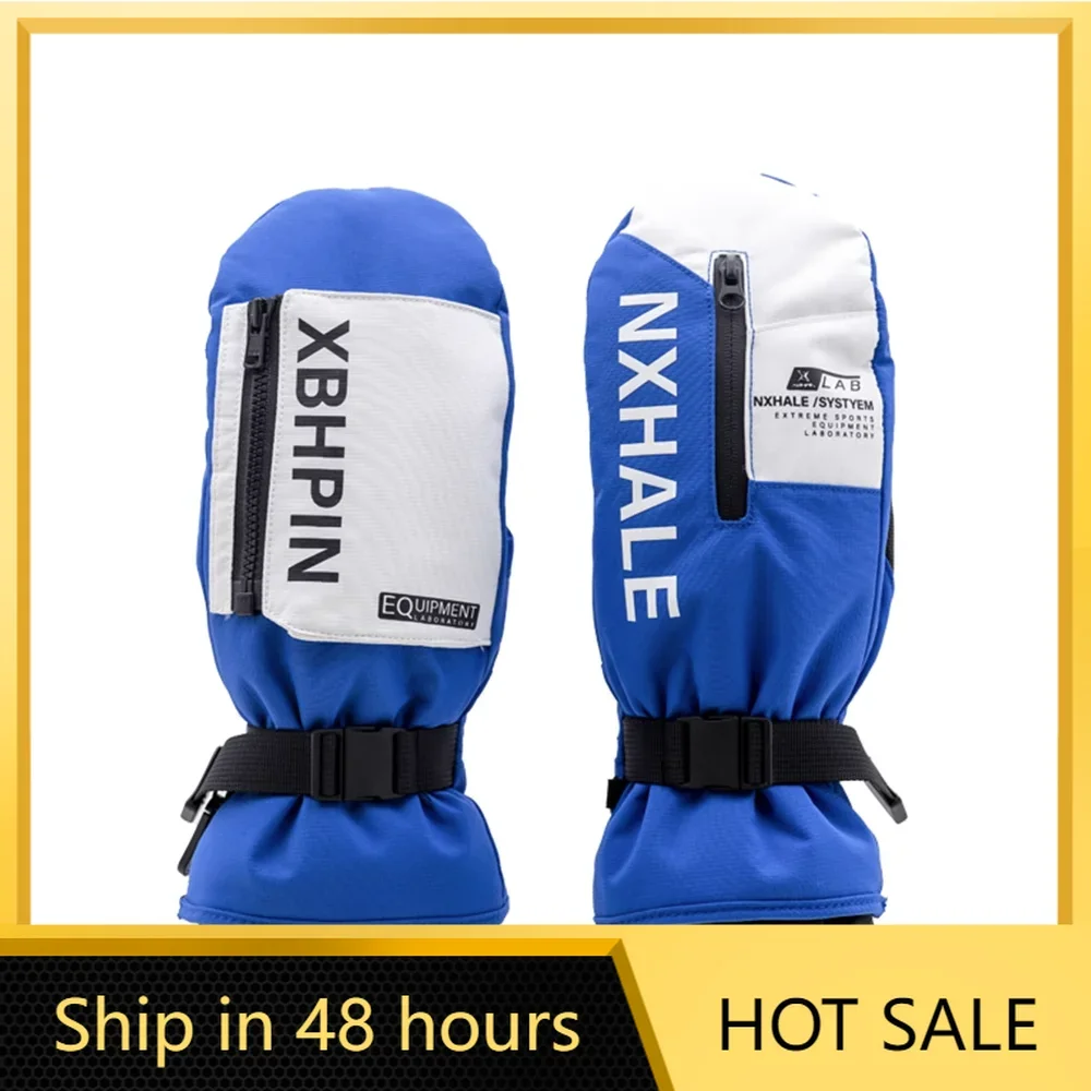 

XBHPIN Snowboard Ski Gloves Winter Thick Outdoor Waterproof Warm Professional Skiing Equipment