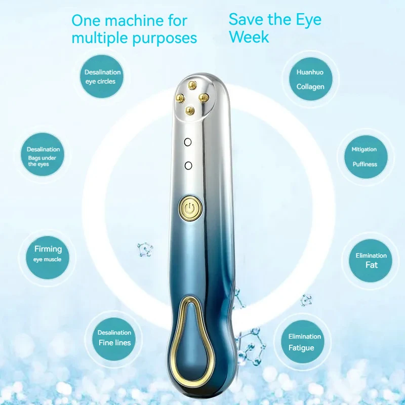 RF Eye Beauty Device Anti Aging Device Eye Bags Puffiness Dark Circles Fine Lines Wrinkles Removal Device