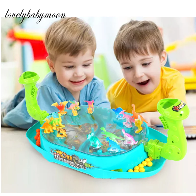 

Children Catapult Dinosaur Battle Board Game Parent-child Interactive Target Marble Toys For Two Players Family Entertainment